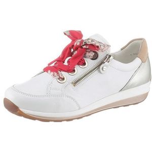 ARA Dames Sneaker Low 12-34587, wit witgoud camel, 42.5 EU Breed