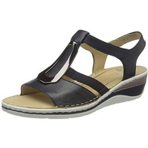 ARA Amalfi sandalen met T-sluiting voor dames, blauw 12, 41 EU