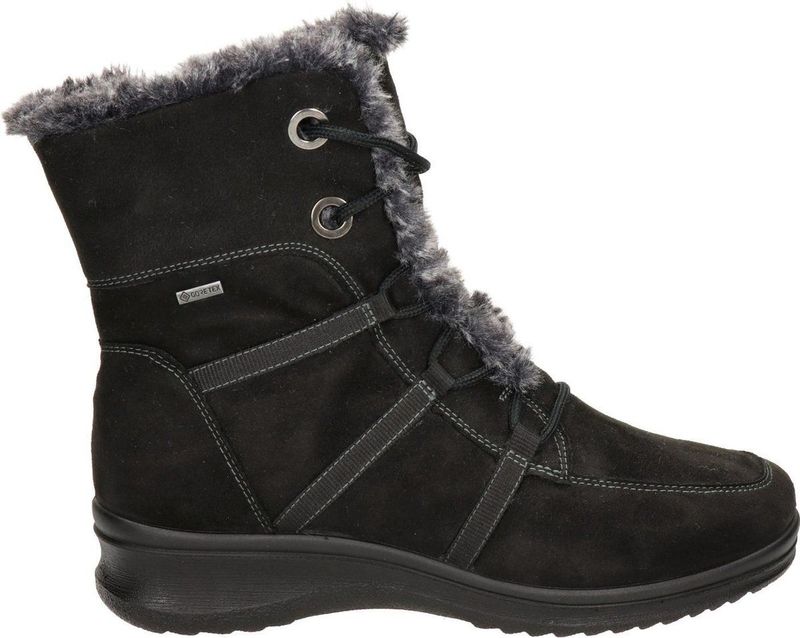Ara - München - Dames Boot - Zwart - Textiel - Waterdicht - Gore-Tex