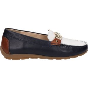 ARA Alabama Mocassin voor dames, Blauw wit cognac, 36.5 EU