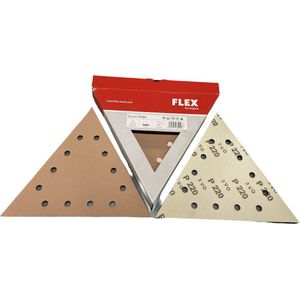 Flex tools Select flex Schuurpapier driehoek art. 348589 - 290 mm x 250 mm - P220 - Prijs per doos ( inhoud 25 stuks)