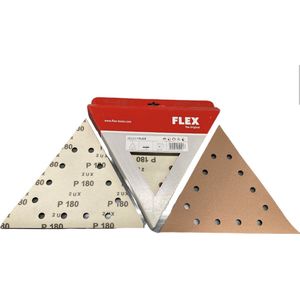 Flex tools Select flex schuurpapier driehoek art. 349267 - 290 mm x 250 mm - P180 - Prijs per doos ( inhoud 25 stuks )