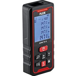 Flex Laserafstandsmeter ADM 70 G (werkbereik 0,05-70 m, nauwkeurigheid ± 3 mm, lasermeter met accu, groene laseriode) 518956