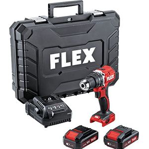 Flex Accu slagboorschroevendraaier PD 2G 18.0 EC LD/2.5 set (accuschroevendraaier incl. accu 2,5 Ah, 18 V, borstelloze motor, 2 versnellingen, ergonomische handgreep, korte koplengte) 519057