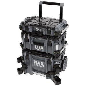 FLEX TOOLS - Rolbox STACK PACK - Gereedschapskoffer - Kunststof - Trolley met Wielen