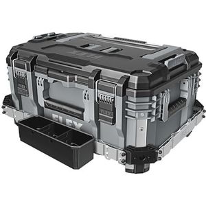 Flex Transportkoffer Small Organizer STACK Pack (van slagvast kunststof, l x b x h 276 x 377 x 143 mm, met metalen vergrendeling, gereedschapskoffer) 531468