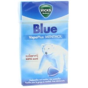 Vicks Blue Menthol Suikervrij Box 40g