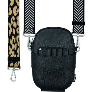 Jaguar - Crossbag - Zwart/Zilver - Lederlook - Voor Kappers