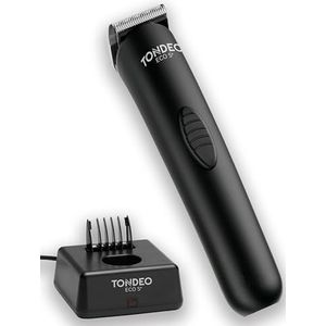 TONDEO Tondeuse à cheveux ECO S PLUS BLACK | Tondeuse à cheveux Clipper à cheveux Batterie Peigne emboîtable
