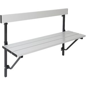 Sypro Inklapbare wandbank, inklapbaar, vaste lengte 1200 mm, met aluminium planken