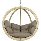 Amazonas Globo Chair Hangstoel 1-Persoons Taupe Kussens - Vurenhout