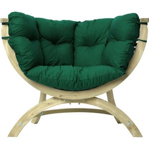 Amazonas Lounge Fauteuil Siena Uno Groene Kussens - Vurenhout