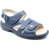 Finn Comfort - Gomera - Damessandaal - Blauw - Leer - Klittenband Sluiting