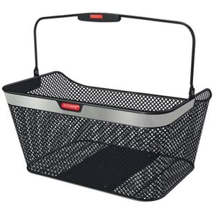 KlickFix Farradtasche City Korb Reflect GTA Achtermand, uniseks, volwassenen, zwart, 40 x 20 x 30 cm