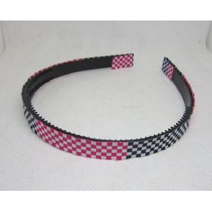 ZoeZo Design - haarband - diadeem - geruit - donkerblauw - rood