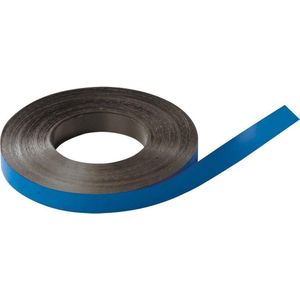 Beschrijfbare magneetband, blauw 25mm, 30m/rol
