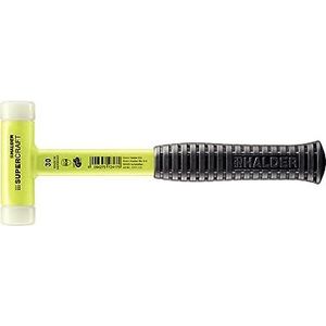 SUPERCRAFT-Schonhammer rückschlagfrei mit bruchsicherem Stahlrohrstiel gelb lackiert ø 30 mm Nylon - 3377.130 - Halder