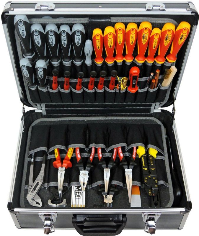 Gereedschapskoffer - Aluminium - Versterkte Uitvoering - Leeg - 45,5 x 35,5 x 16 cm