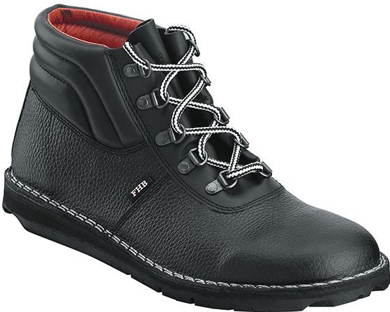 FHB - Manfred - Dakdekkerslaars - Zwart - Volnerf Rundleer - Varkensleer