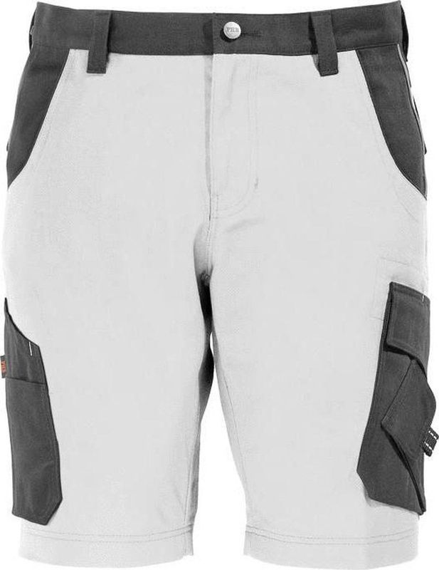 Korte werkbroeken FHB THEO Bermuda (Twill) Wit/Antraciet