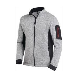 FHB Christoph Herenvest Tricotfleece Grijs-Zwart maat XS