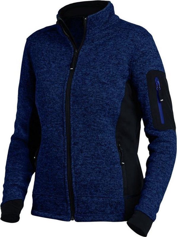 FHB - Marieke - Damesvest - Zwart - Tricotfleece met YKK-ritssluiting