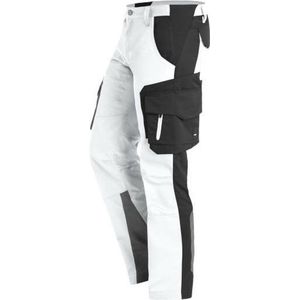 FHB Fabian Werkbroek Wit-Antraciet maat 42