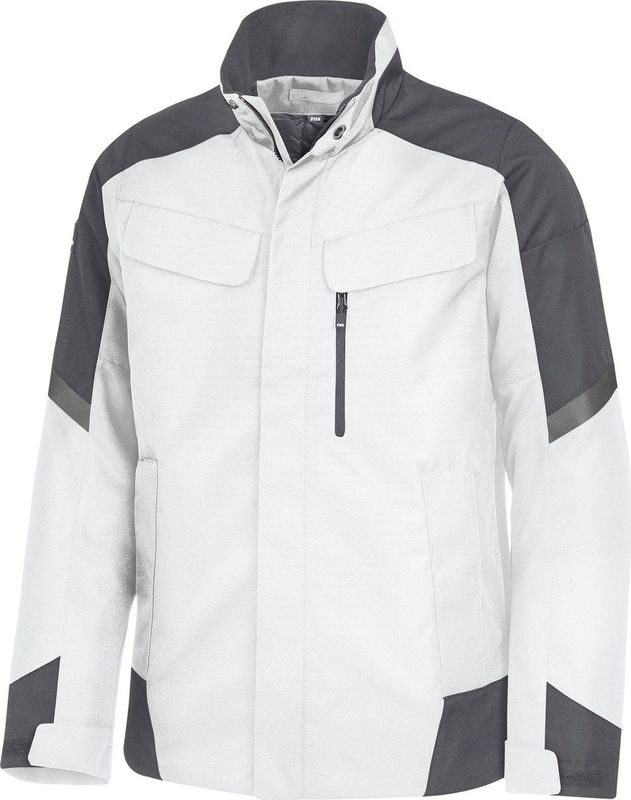 FHB LARS Werkjack winter, wit-antraciet,