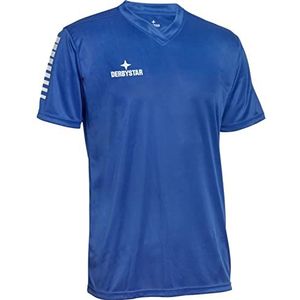 Derbystar Contra kindershirt blauw wit maat 128