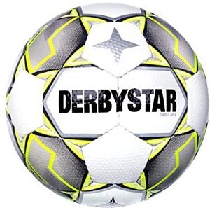 Derbystar Brillant Orbit APS v21 Voetbal, wit/grijs/geel, 5