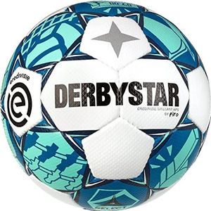 Derbystar FB-EREDIVISIE, APS V22, uniseks, glanzend, voetbal, wit, turquoise, maat 5