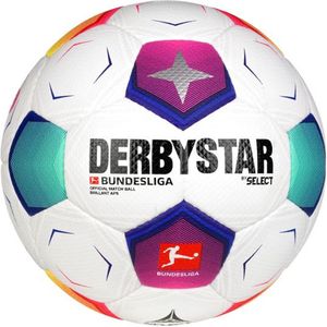 Derbystar Voetbal - Bundesliga Brillant 23/24 - Training- en Wedstrijdbal voor Voetbal - Officiële Wedstrijdbal - Duurzaam PU-materiaal - Hoge Zichtbaarheid - - Maat 5