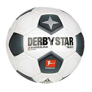 Derbystar Bundesliga Brillant Mini Classic v23 Voetbalbal voor heren, wit/zwart/grijs, één maat