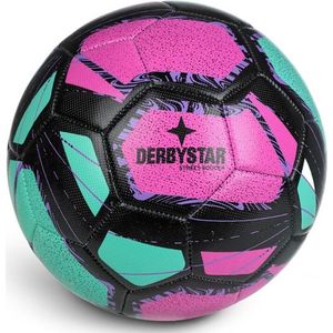 Derbystar Voetbal Street Soccer Groen pink zwart maat 5