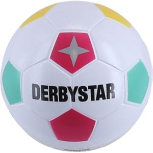 Derbystar Minisoftbal V23 Wit / geel / mint / rood doorsnede 7,5 cm omtrek 23cm