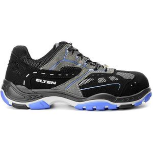 ELTEN Veiligheidsschoenen EASY blue ESD S1, heren, sportief, licht, zwart/blauw, stalen neus - maat 39