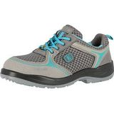 ELTEN Veiligheidsschoenen MILA aqua Low ESD S1, dames, sportief, licht, grijs/aqua, stalen neus - maat 40