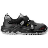 ELTEN Veiligheidsschoenen LASLO ESD S1P, heren, leer/textiel, stalen neus, licht, klassiek, zwart, maat: 45