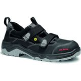 Elten - Laslo ESD S1P - Veiligheidssandaal - Zwart - Rundleder/Textiel/Microvezel