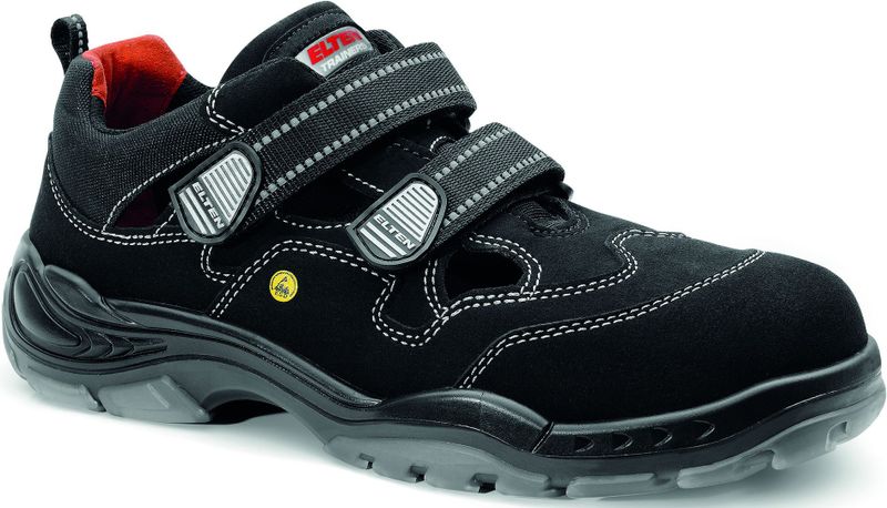 Elten - Scott ESD S1 - Veiligheidssandaal - Microvezel - Zwart