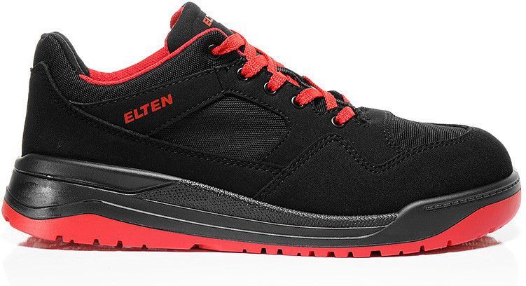 Elten - Maverick - Laag ESD S3 - Zwart/Rood - Nubuckleder
