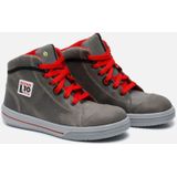 ELTEN Elten Veiligheidsschoenen Vintage Mid Esd S3, uniseks, sportief, sneakers, licht, grijs/rood, stalen neus, grijs, 43 EU