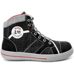 ELTEN Veiligheidsschoenen SENSATION Mid ESD S2, dames en heren, leer/textiel, stalen neus, licht, sportief, zwart, maat: 39