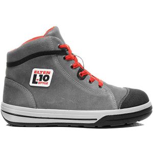 ELTEN Esd S3 Veiligheidsschoenen voor dames en heren, sportief, sneakers, licht, grijs/rood, Sta-veiligheidslaarzen, vintage pirate Mid S3 maat 45, grijs, 45 EU