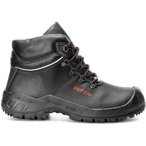 ELTEN RENZO XXW Mid ESD S3 Veiligheidsschoenen voor heren, leer, stalen neus, licht, robuust, zwart, 46