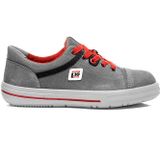 ELTEN VINTAGE Lady Low ESD S3, veiligheidsschoenen, dames, leer, stalen neus, licht, sportief, grijs, maat: 35