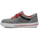 ELTEN VINTAGE Lady Low ESD S3, veiligheidsschoenen, dames, leer, stalen neus, licht, sportief, grijs, maat: 39