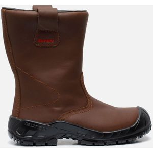 ELTEN Veiligheidsschoenen, Winter RIGGER Boot ESD S3 CI, heren, leer, stalen neus, licht, robuust, bruin, maat: 43