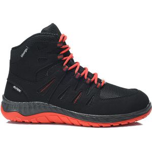 ELTEN MADDOX Black-Red Mid S3 Veiligheidsschoenen, heren, sportief, licht, zwart/rood, stalen neus, halfhoge laarzen - maat 39