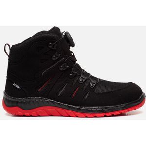 Veiligheidsschoenen ELTEN Maddox Black Red Mid S3, heren, sportief, licht, zwart/rood, stalen neus, halve laarzen, zwart zwart 1, 40 EU